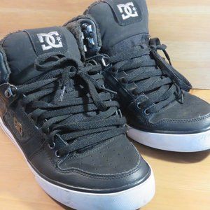 DC Skateboarding shoe leather faux fur high top men's sz11